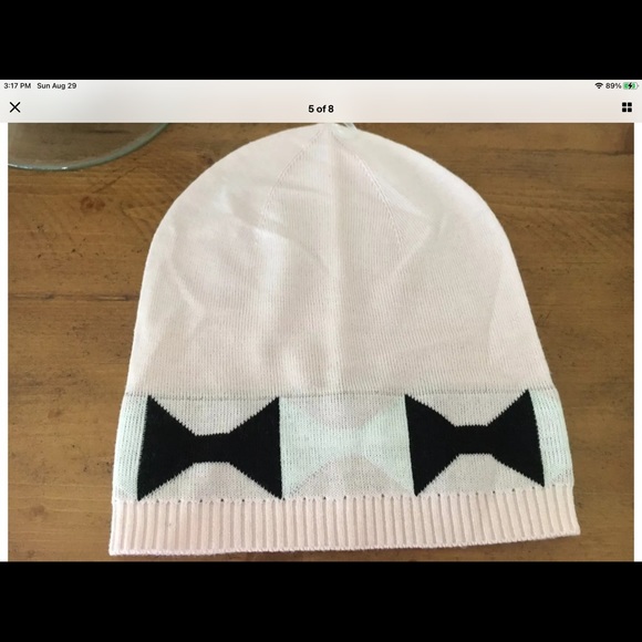 Kate Spade pink beanie knit hat NWT - Picture 6 of 8